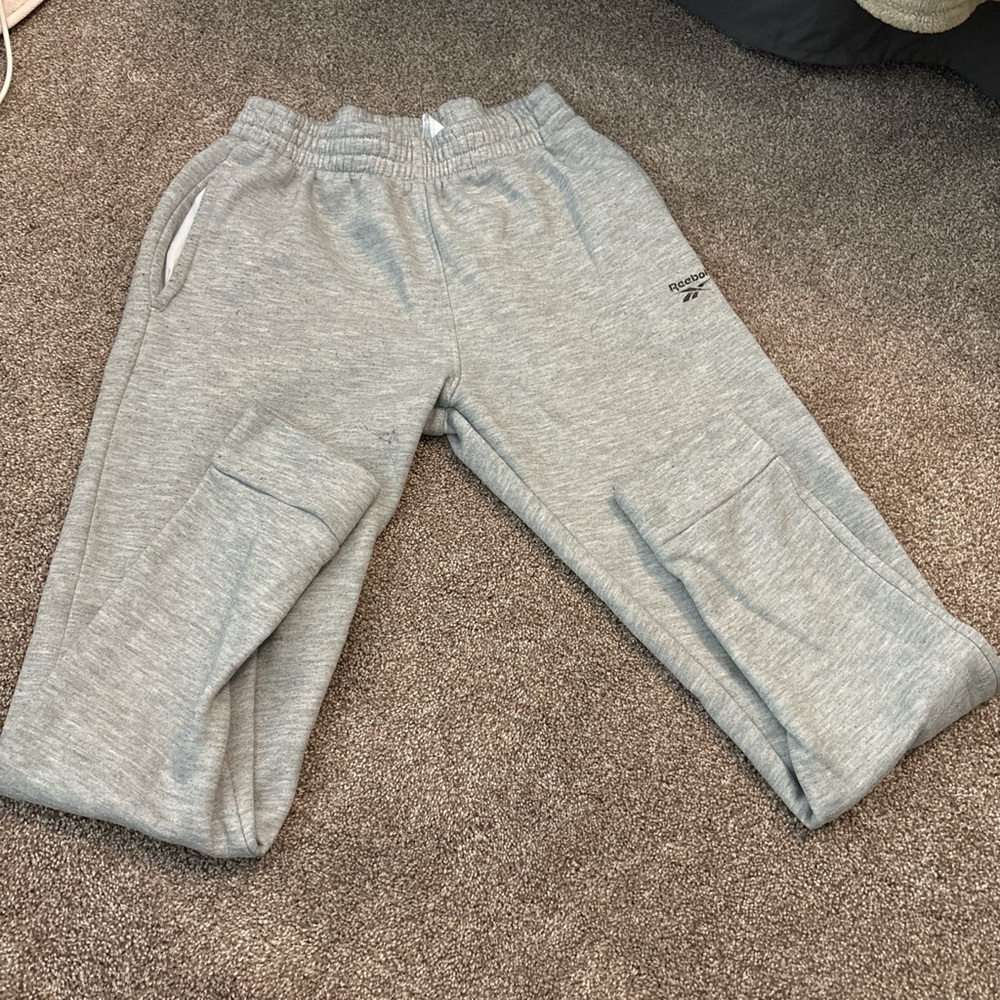 Reebok Gray Sweatpants Relaxed Fit Joggers